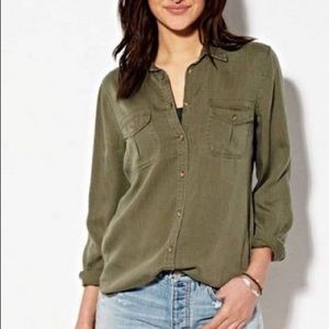 Francesca’s Army Green Button Down